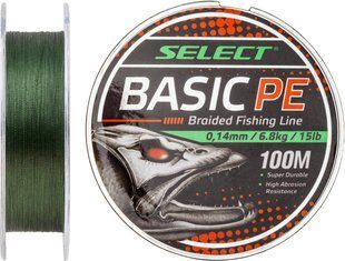 SELECT BASIC PE X4 ПЛЕТЕНИЙ ШНУР 100м (темно-зелений) #0,16мм