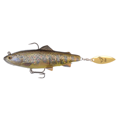 ВОБЛЕР SAVAGE GEAR 4D TROUT SPIN SHAD 110мм#Dark Brown Trout